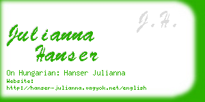 julianna hanser business card
